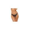 Culotte dentelle noire ouverte à l'entrejambe 